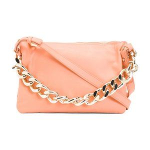 ✨ Just In ✨ VINCE CAMUTO Leather Crossbody With Chunky Chain Detail